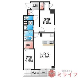 リアライズ小路駅前 2LDKの間取図画像