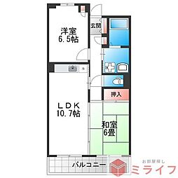 カーサ・ステラロッサ 2LDKの間取図画像