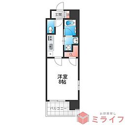 ヴェルテックス 1Kの間取図画像