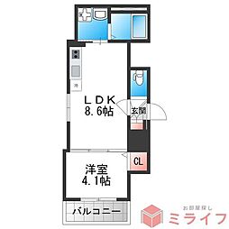 LUANA 1LDKの間取図画像