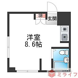 スター21巽南 ワンルームの間取図画像