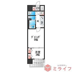 ArtizA堺 1DKの間取図画像