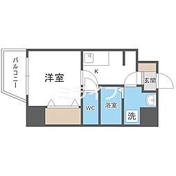 LAND GALAXY 4階1Kの間取り