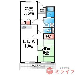 ドムスラファガ 2LDKの間取図画像