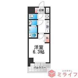 アドバンス大阪メルディア 1Kの間取図画像