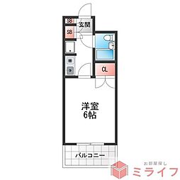 T・Hビル 1Kの間取図画像