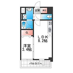 リアライズ布施駅前 1LDKの間取図画像