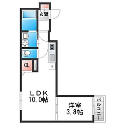 GRAND FUSE 1LDKの間取図画像