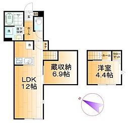 Maison de rapport 1階1LDKの間取り