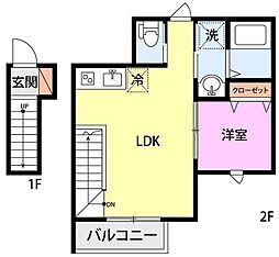TRY ONE 1LDKの間取図画像
