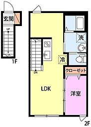 TRY ONE 1LDKの間取図画像
