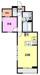 EAST BLUE1 1LDKの間取図画像