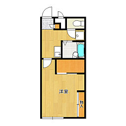 キノーレ 1階1Kの間取り