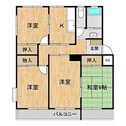 トリニティハウス水戸 4Kの間取図画像