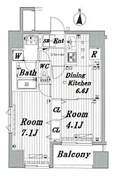 東京メトロ丸ノ内線 新宿三丁目駅 徒歩3分の賃貸マンション 10階2DKの間取り