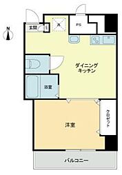 東京メトロ有楽町線 麹町駅 徒歩1分の賃貸マンション 5階1DKの間取り