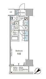 東京メトロ銀座線 赤坂見附駅 徒歩7分の賃貸マンション 6階1Kの間取り