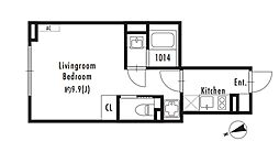 都営新宿線 曙橋駅 徒歩5分の賃貸マンション 3階1Kの間取り