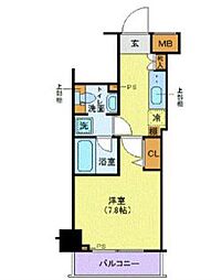 東京メトロ丸ノ内線 新宿御苑前駅 徒歩5分の賃貸マンション 11階1Kの間取り