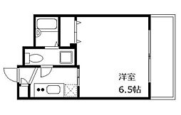 カスタリア新宿 1Kの間取図画像