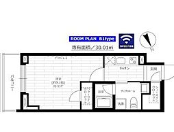 グランドコンシェルジュ六本木 1Kの間取図画像