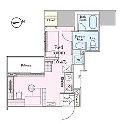 東京メトロ丸ノ内線 四谷三丁目駅 徒歩4分の賃貸マンション 2階ワンルームの間取り