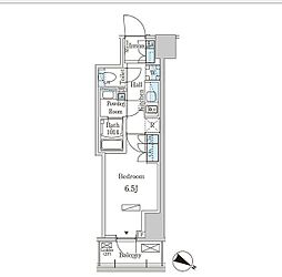 東京メトロ千代田線 赤坂駅 徒歩3分の賃貸マンション 9階1Kの間取り