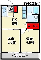 間取図画像 2DK