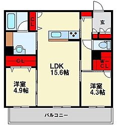 間取図画像 2LDK