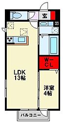 D-room的場 1LDKの間取図画像