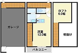 BELLACASA ワンルームの間取図画像