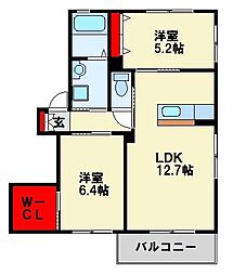 ファミーユ 2LDKの間取図画像