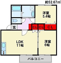 間取図画像 2LDK