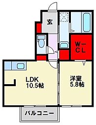 間取図画像 1LDK