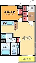 レクノス1 1LDKの間取図画像