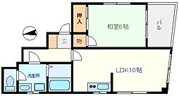 JR総武線 亀戸駅 徒歩5分の賃貸マンション 3階1LDKの間取り