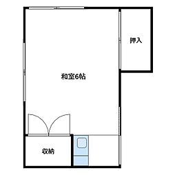 東武伊勢崎線 東向島駅 徒歩8分の賃貸アパート 2階ワンルームの間取り