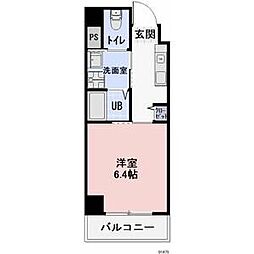 JR中央本線 鶴舞駅 徒歩10分の賃貸マンション 8階1Kの間取り
