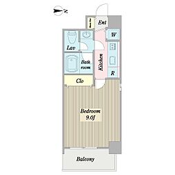 プロシード新栄 1Kの間取図画像