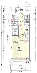 JR中央本線 鶴舞駅 徒歩9分の賃貸マンション 8階1Kの間取り