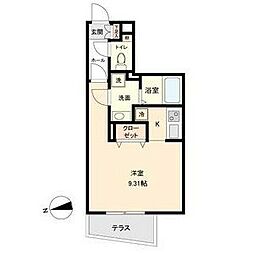 名古屋市営鶴舞線 鶴舞駅 徒歩7分の賃貸マンション 3階ワンルームの間取り