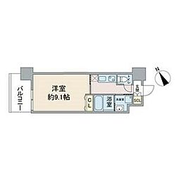 名古屋市営桜通線 御器所駅 徒歩4分の賃貸マンション 4階1Kの間取り