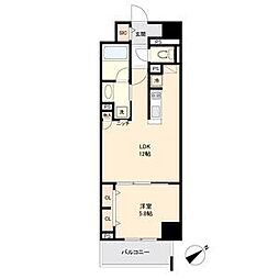 JR中央本線 鶴舞駅 徒歩9分の賃貸マンション 2階1LDKの間取り