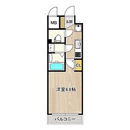 名古屋市営鶴舞線 鶴舞駅 徒歩6分の賃貸マンション 9階1Kの間取り