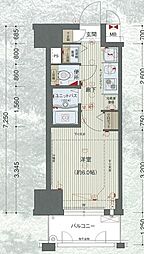 JR中央本線 鶴舞駅 徒歩8分の賃貸マンション 2階1Kの間取り