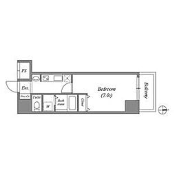 名古屋市営名城線 矢場町駅 徒歩6分の賃貸マンション 9階1Kの間取り