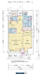 名古屋市営東山線 今池駅 徒歩5分の賃貸マンション 6階1LDKの間取り