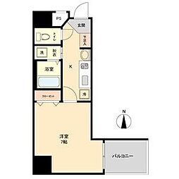 名古屋市営名城線 矢場町駅 徒歩6分の賃貸マンション 2階1Kの間取り
