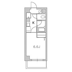 名古屋市営東山線 新栄町駅 徒歩5分の賃貸マンション 2階1Kの間取り