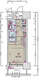 名古屋市営鶴舞線 鶴舞駅 徒歩6分の賃貸マンション 11階1Kの間取り